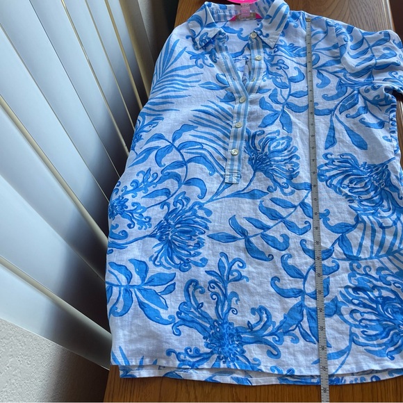 Lilly Pulitzer Riverlyn Pieced Print Tunic Top Glisten in the Sun Size S - Picture 16 of 16
